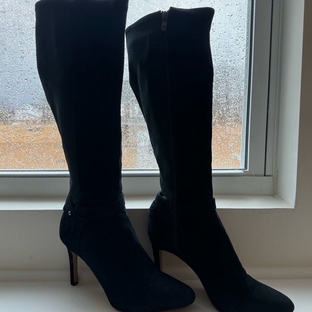 White House Black Market Black Heeled Boots